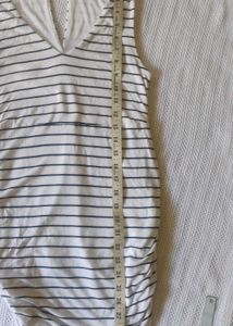 WHITE STRIPPED BODYCON