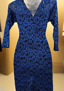 Pintrest Glitter Stunning Blue Lace Dress