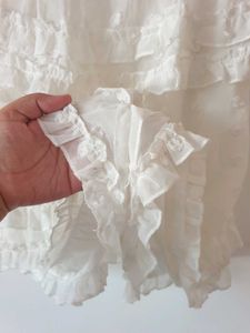 Saints &amp; Secrets Tiered Bust Frill Trim Romper