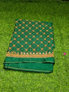 Checked Work Aari Blouse Material