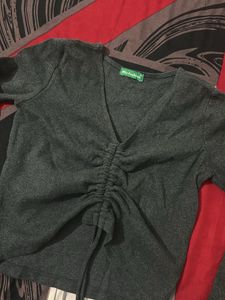 Ribbed Grey Top