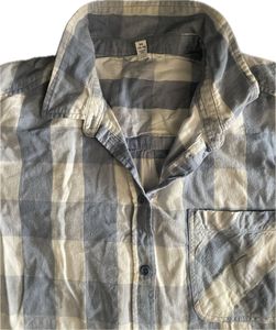 Blue &amp; White Plaid Button-Down Shirt