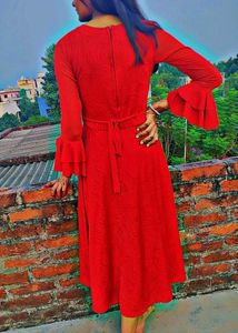Beautiful Red Gown For Girls