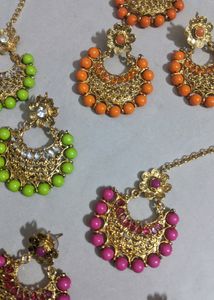 Earrings Mangtika Set Combo
