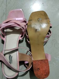 Pink Strappy Sandals Size Euro38/39