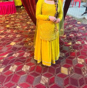 Yellow Fully Heavy Punjabi Suit