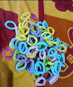 100 Pcs Elastic Rubber Hair Bands For Girls