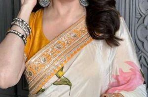 BEAUTIFUL SOFT CHINNON SILK SAREE