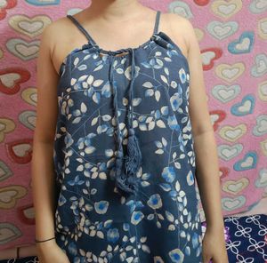 Floral Print Sheer Top