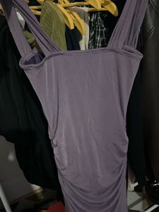 Stylish Purple Ruched Bodycon Maxi Dress