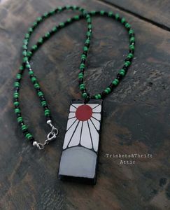 Anime inspired Hanafuda Beaded Necklace