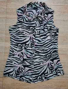 Zebra Print Sleeveless shirt
