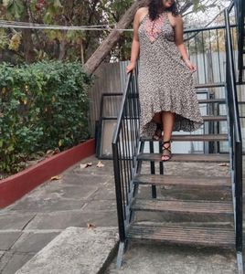 Holter Neck Cotton Dress
