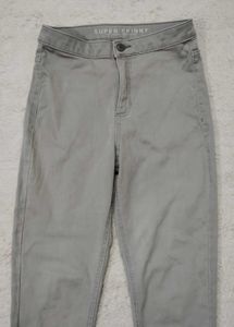 Gray Denim Pants