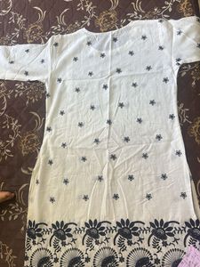 White Embroidered Tunic Dress