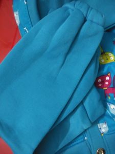 Three Pcs Woolen Cartoonprint Full Dress
