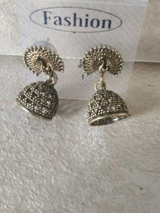 Peacock Jhumka Earrings