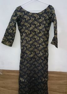 Black Banarsi Kurta