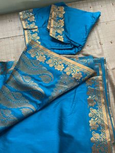Elegant Blue Silk Saree