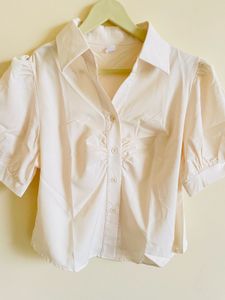 RUCHED FITTED SHIRT