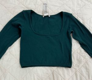 Zara Turquoise Long Sleeve Top