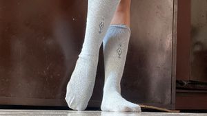 Used Grey Long Socks