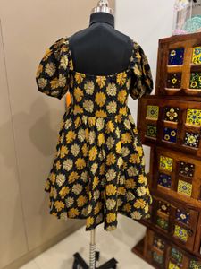Cute Short Floral Cotton Dress