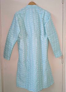 Elegant Light Blue Mens Kurta