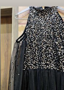Street 9 Black Silver sequins Dress Maxi