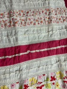 pink and white kurti