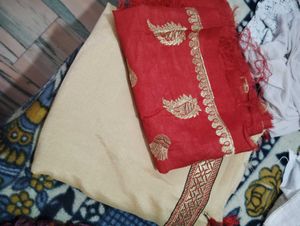 Banarasi Border Beautiful Saree With Blouse Piece