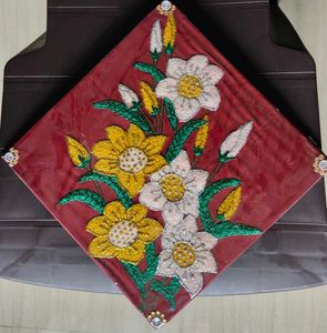 Handmade Sand Painting Floral Wall Art