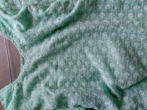 Light Green Embroidered Kurti