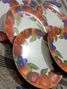Vintage Fruit-Themed Melamine Plates