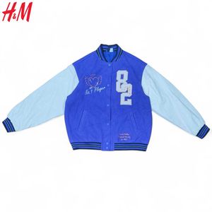 H&M '82' Purple Varsity Bomber (Baggy Fit)