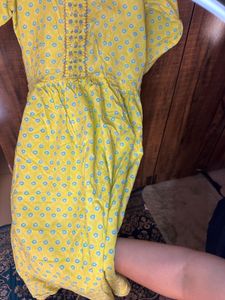 Yellow Printed Dress