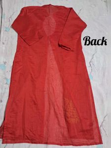Elegant Red Embroidered Shrug