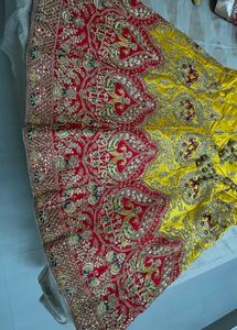 Yellow Red Lehanga