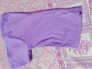 Cute Lilac Buttoned Top