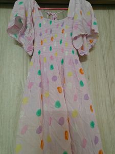 Beautiful Baby Pink Polka Dress
