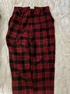 Red &amp; Black Plaid Pants