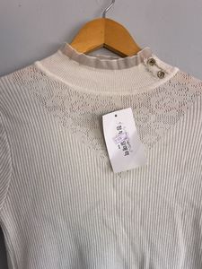 Elegant Lace Trim Knit Top