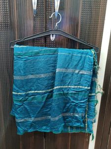 Teal Silk Blend Pants