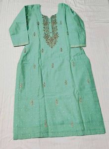 Women Green Festive Chanderi Silk Suit Set