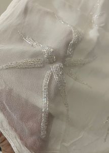 Pure georgette Kurta with cut dana (glass) beads