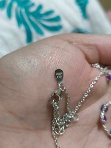 Elegant Silver Queens Necklace Purple