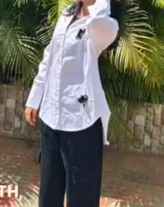 Oversized White Shirt And Black Pant
