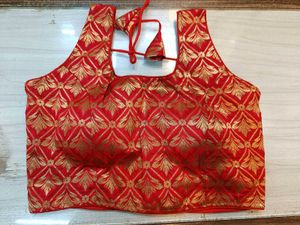 Sleeveless Red Blouse