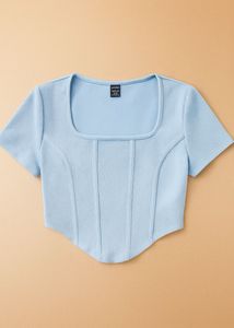 Cute Blue Corset Top