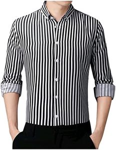 Cotton Shirt for Men Fashion Casual Striped